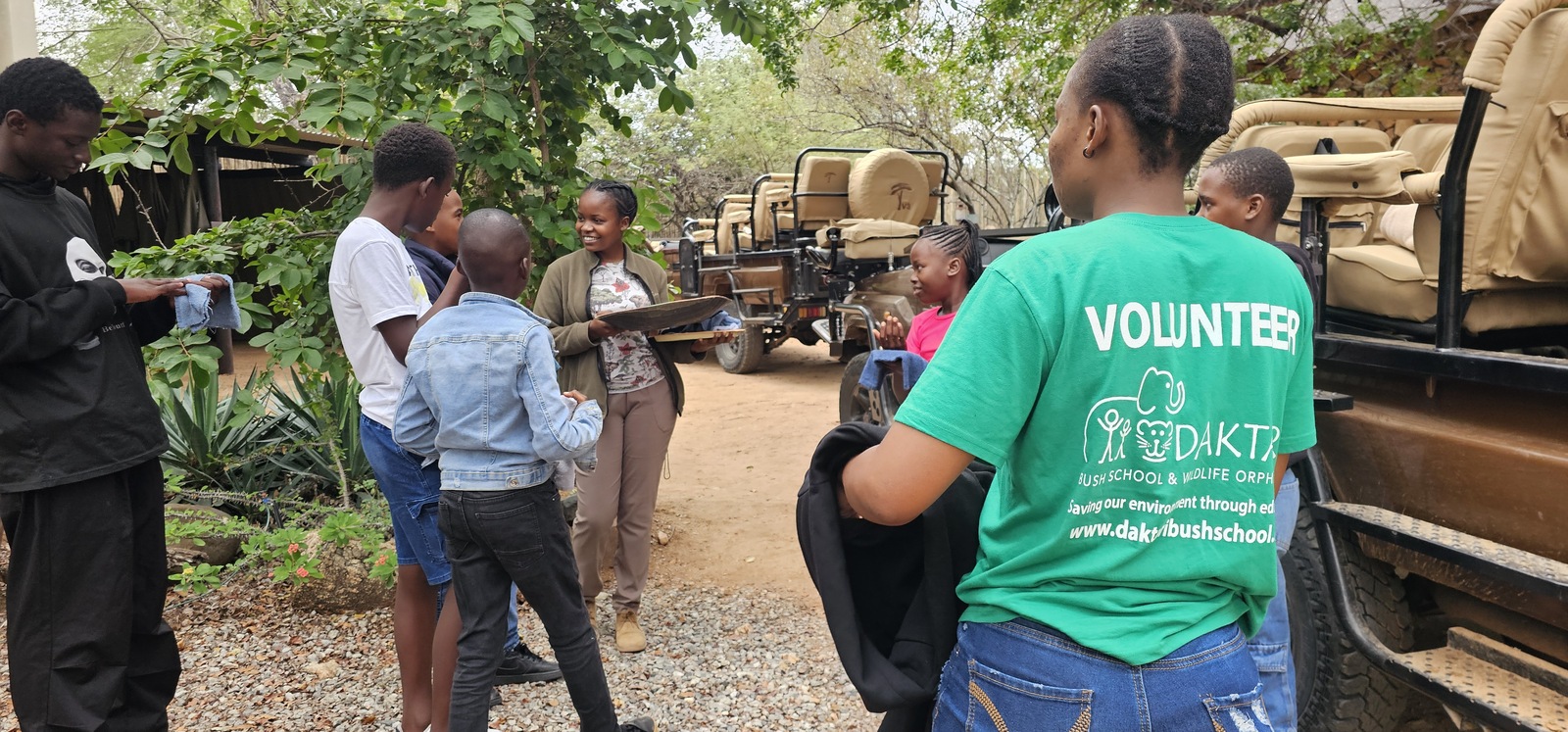 Children at Daktari Bush School in a wildlife education session