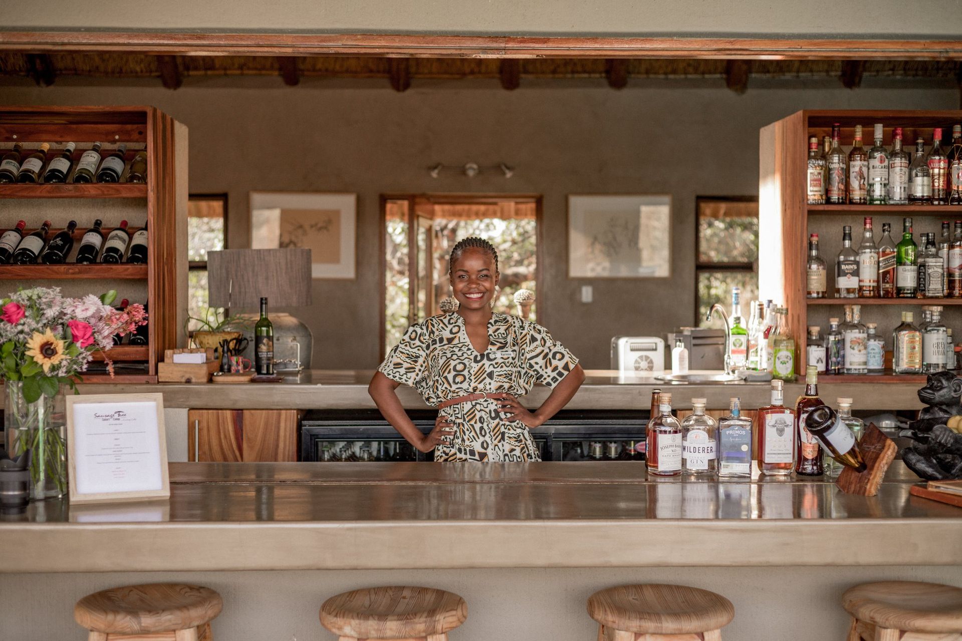 Open deck overlooking the bush at Sausage Tree Safari Camp