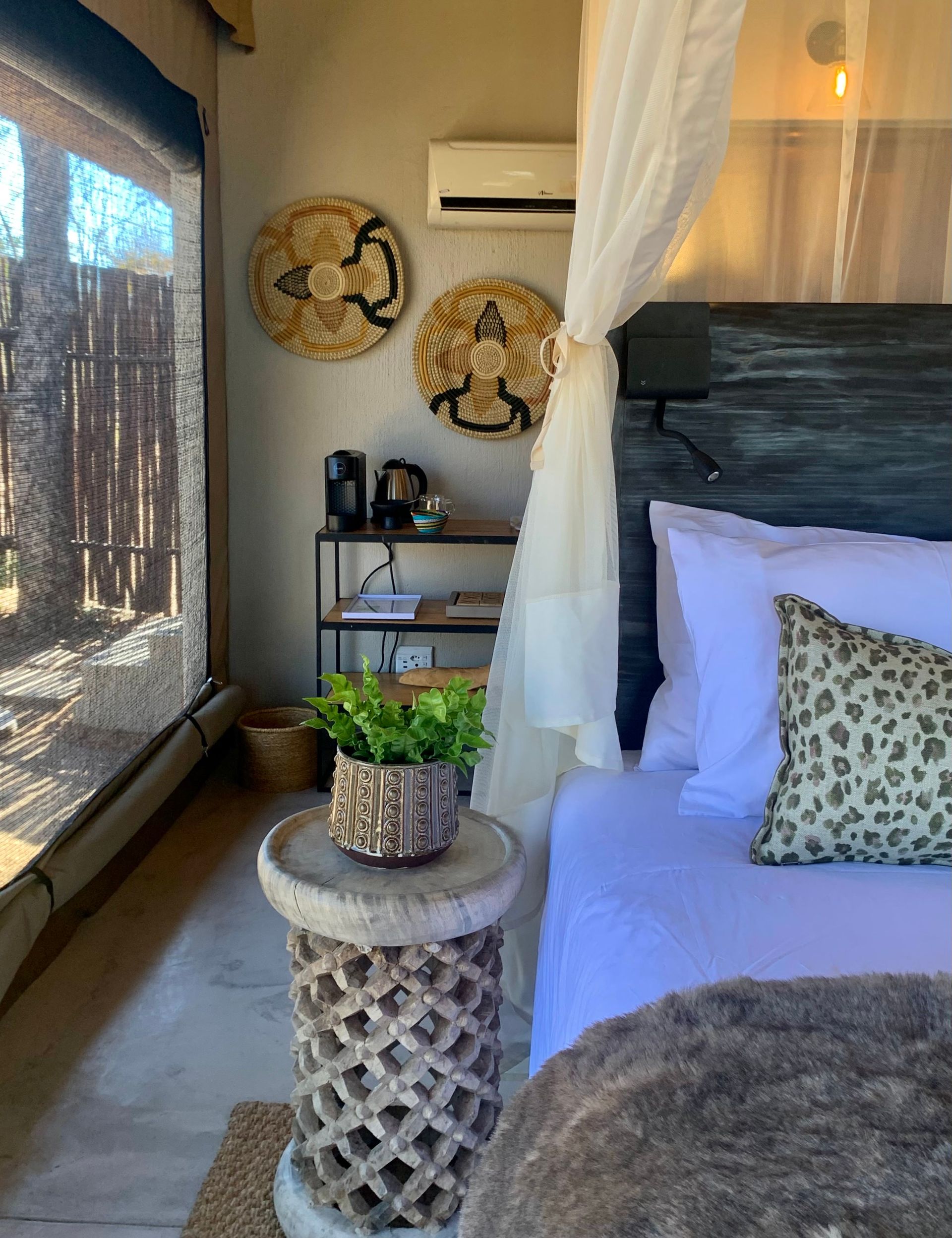 Luxury Tented Suite — in-suite coffee station