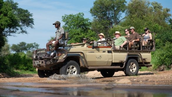 Open safari vehicle on the reserve