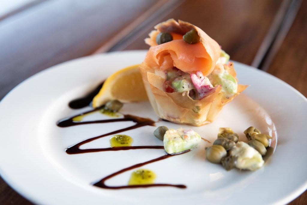 Course served on the camp deck