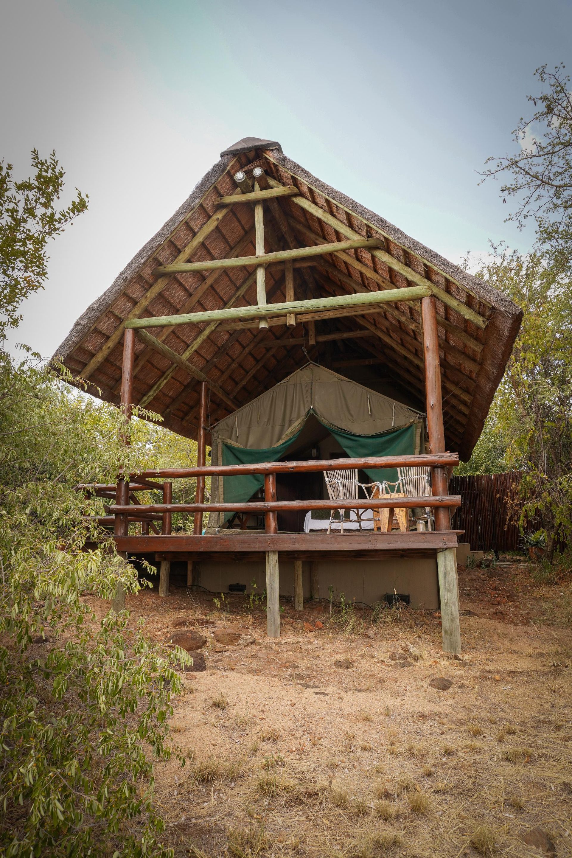 Tented suite interior