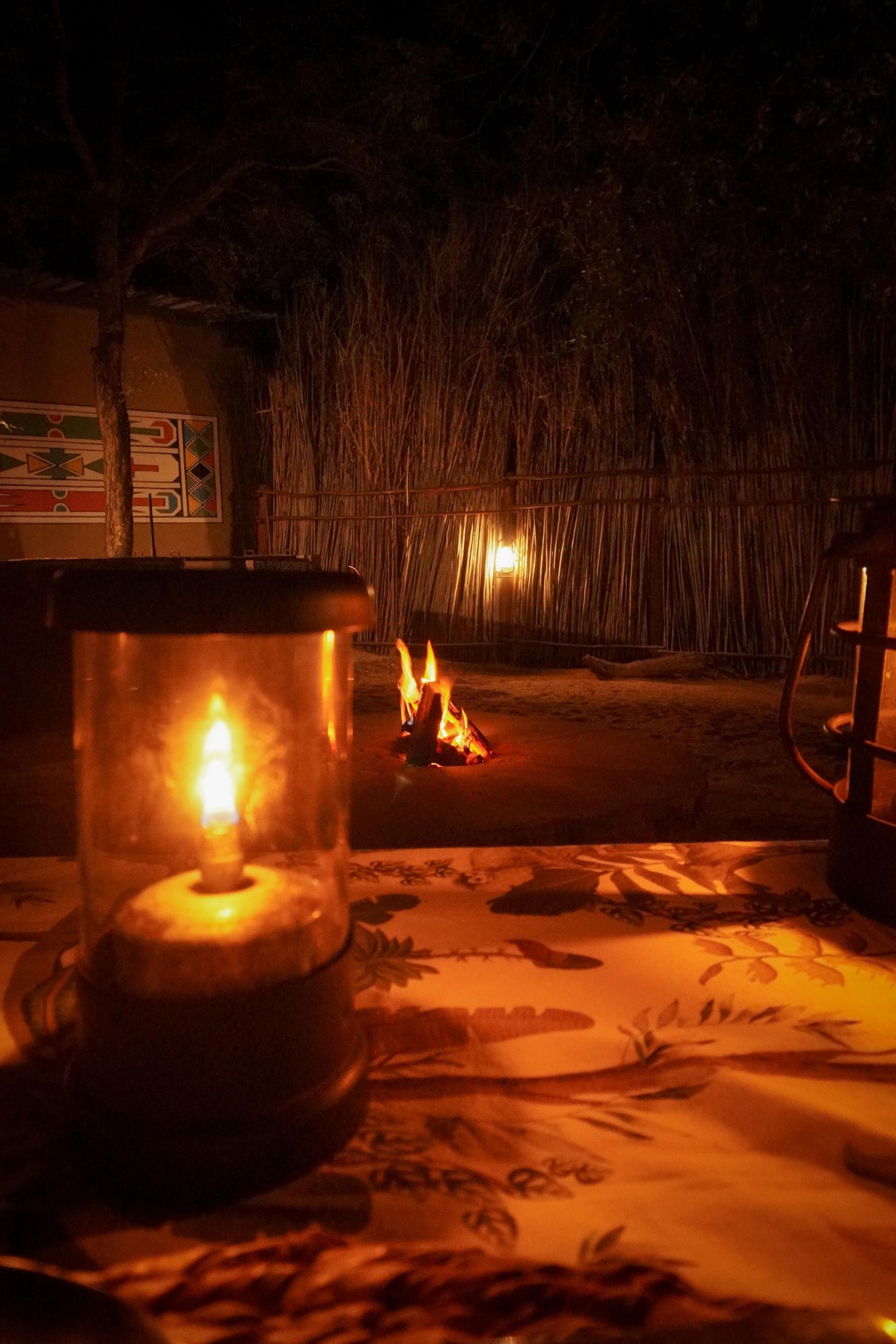 Boma fire under the African sky