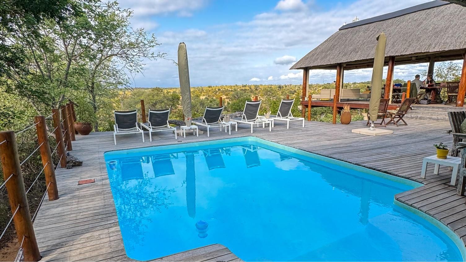 Camp pool with bush views